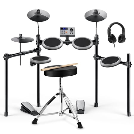 Donner Electric Drum Set for Kids Beginner Christmas Birthday Gift, 150+ Sounds, Quiet Mesh Pad, DED-70 New