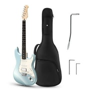Donner Electric Guitar, 39" Beginner Electric Guitar HSS Pickup Coil Split, Blue