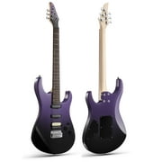 Donner Electric Guitar Only With Gig Bag Tremolo Bridge Solid Body HSS Pickup, DMT-66, Purplish Black