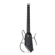 Donner HUSH-I EVO2 Acoustic Electric Travel Guitar   Portable Headless Quiet Practice Guitar, Ultra-Light, Mahogany Body with Built-in Tuner, Detachable Stands & Headphone Jack - Black