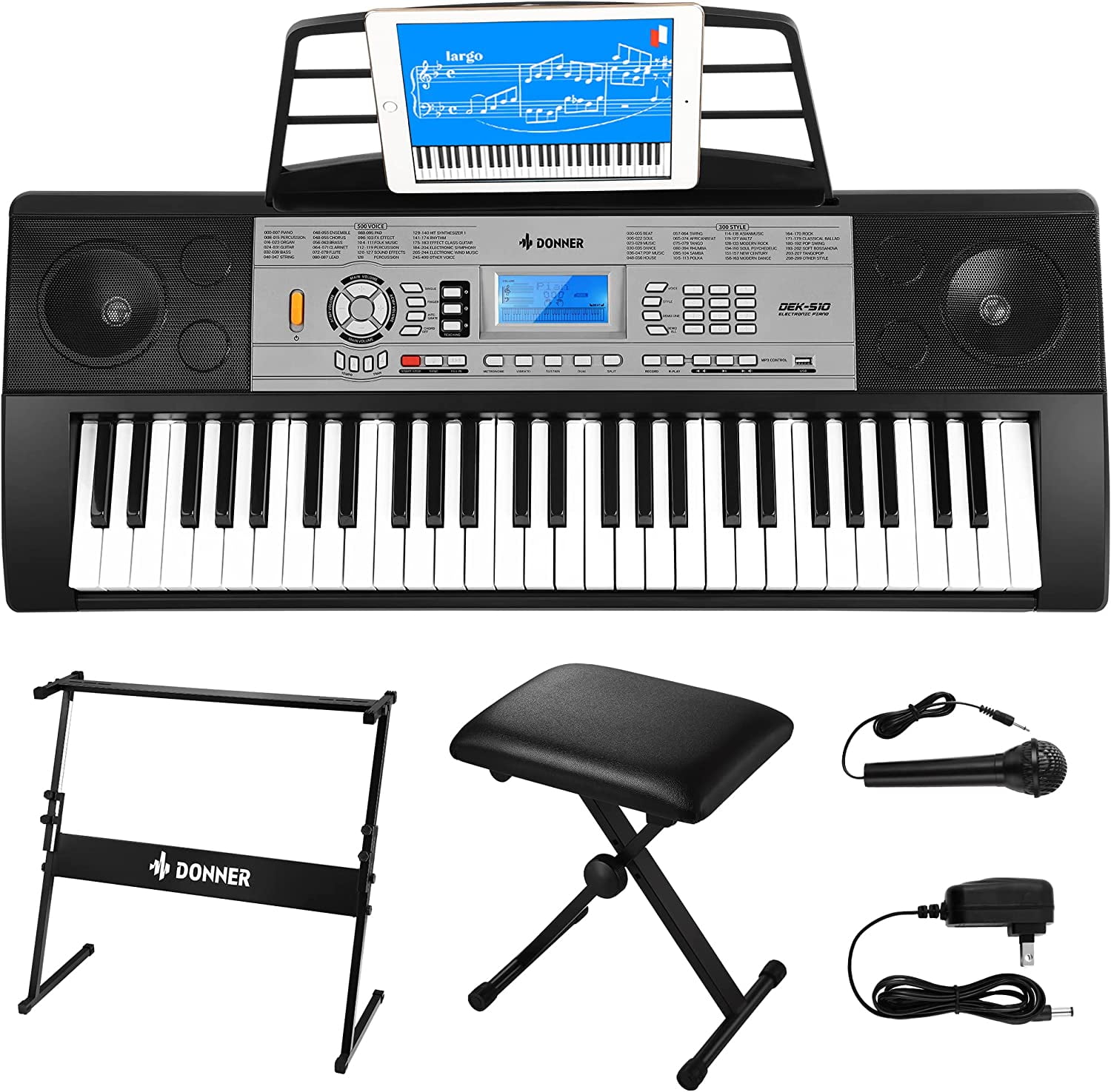 Donner Keyboard Piano 54 Key Piano Keyboard Portable Electric