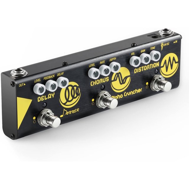 Donner Multi Guitar Effect Pedal Alpha Cruncher 3 Type Effects Delay