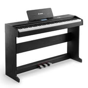 Donner New Upgraded Digital Piano 88 Key Fully Weighted Keyboard with 16 Level Touch Sensitive for Beginner, with 600 Rhythms, 110 Demo Songs, 3 Pedals, Black, DDP-95