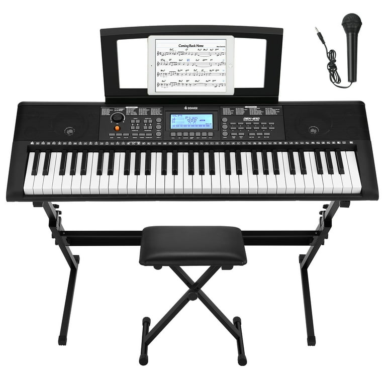 Donner DEK-610 61-Key Full-Size Electronic Piano with LCD, MP3/USB