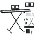 thumbnail image 1 of Donner Piano Keyboard 88 Keys, Velocity-Sensitive Digital Keyboard Piano for Beginner, Portable Electric Piano with Stand, Sustain Pedal, Black, DEP-1, 1 of 9