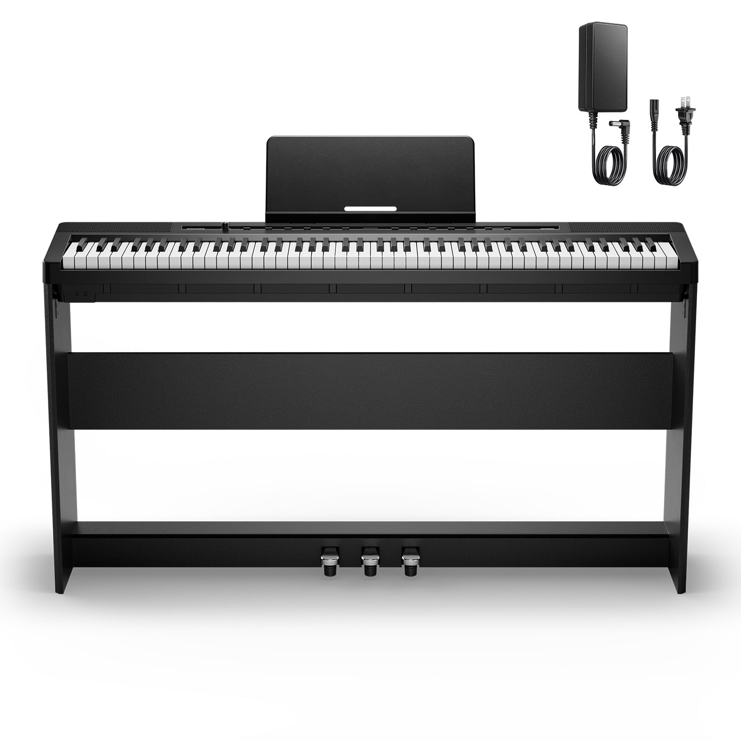 Donner Portable Digital Piano Set with Fully-weighted 88 Keys for Beginner, with 238 Tones, 200 Rhythms, 100 Demos, Special Dual-tone Setting, Support USB/Bluetooth/MIDI, Free Access to Simply Piano
