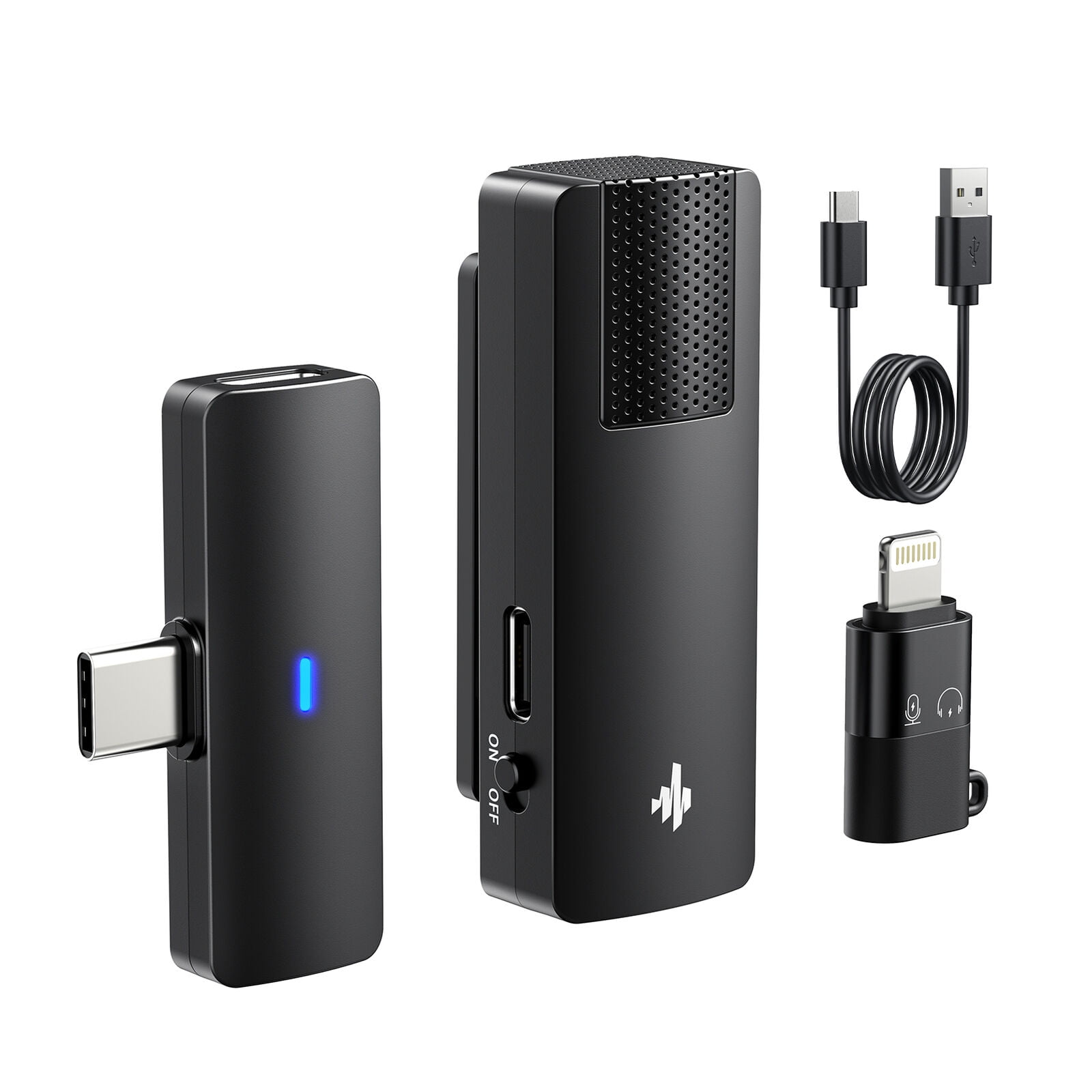 Donner Wireless Lavalier Microphones for Phone Type C, Mini Mic for