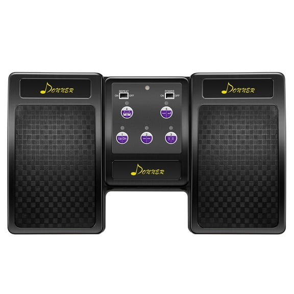 Donner Wireless Page Turner Pedal for Tablets Ipad Foot Pedal Rechargeable,Black