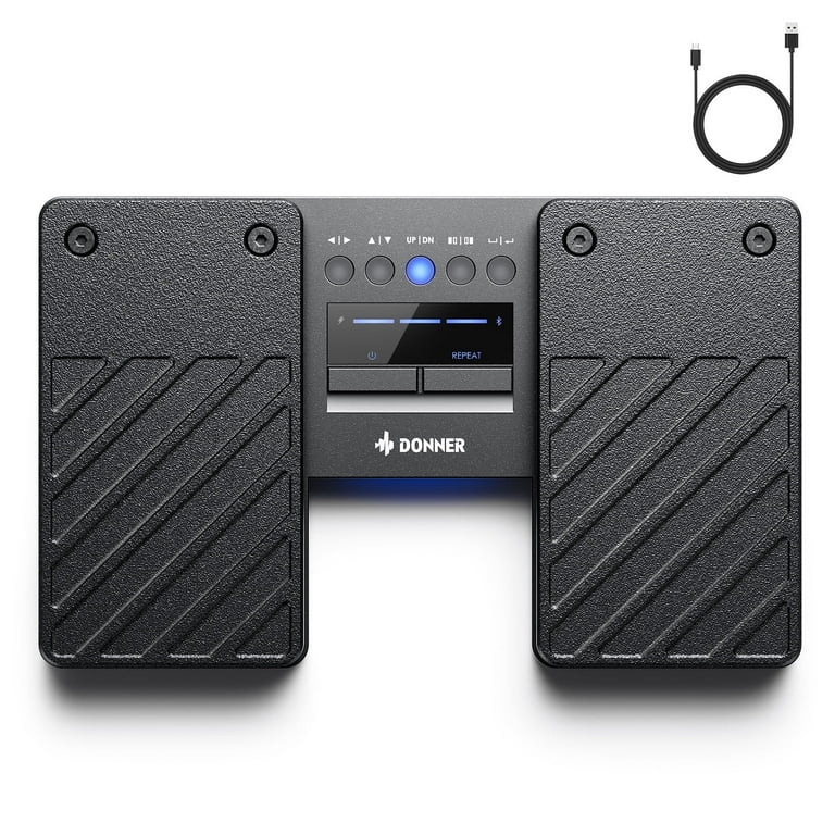 DONNER ワイヤレスページターナー Donner Wireless Page Turner Pedal, Rechargeable, ABS Plastic