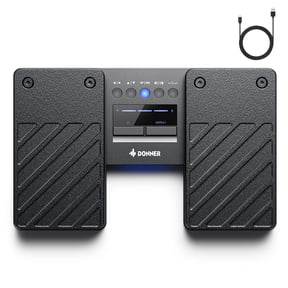 Donner Bluetooth Page Turner Pedal for ForScore, Guitar Pro, 5 Modes, Compatible with Windows/Mac/Android, USB-C Charging