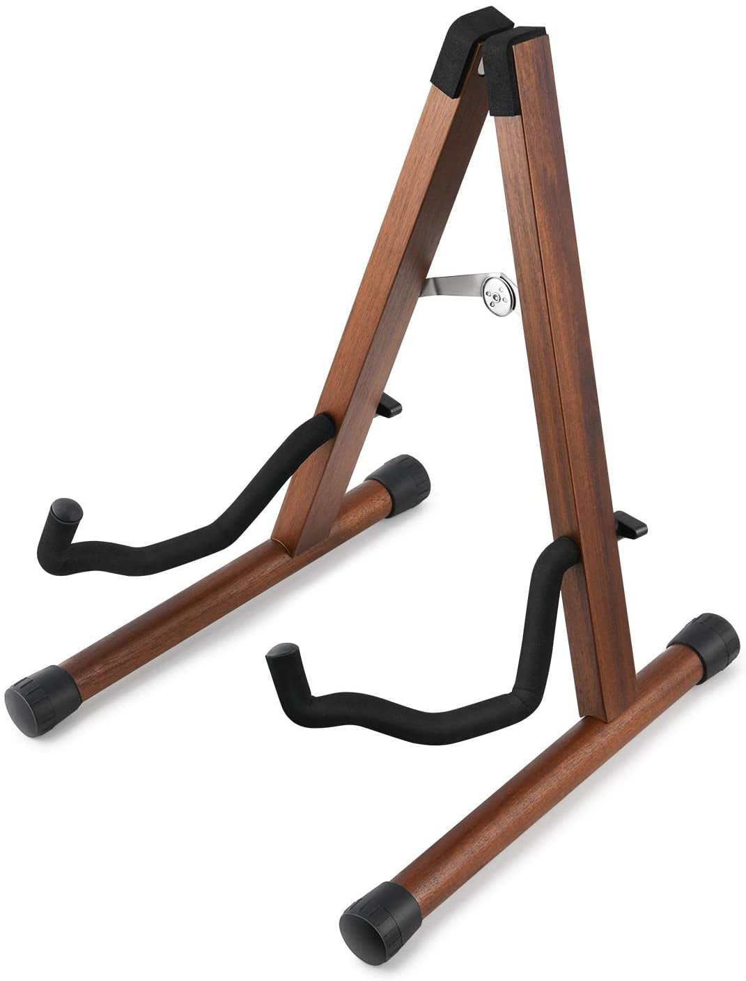 Donner Wood Guitar Stand, Acoustic Electric Guitar Floor Stand, A Frame Folding Guitar Holder Adjustable for Bass, Cello, Mandolin, Banjo, Ukulele, Violin