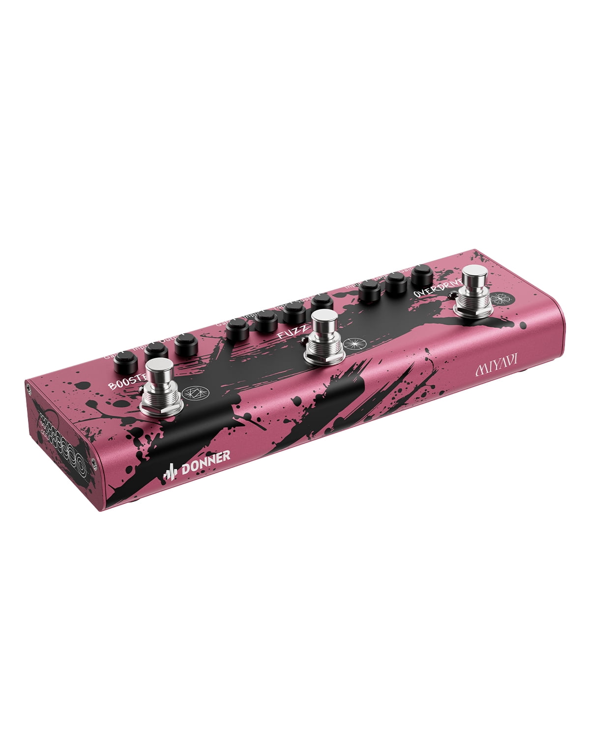 Donner X MIYAVI Multi Effects Guitar Pedal Rage Breaker Triple Pedal 3-in-1 Analog Guitar Pedal Overdrive Fuzz Boost for Electric Guitar