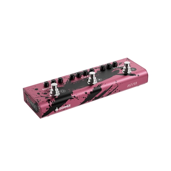 Donner X MIYAVI Multi Effects Guitar Pedal Rage Breaker Triple Pedal 3-in-1 Analog Guitar Pedal Overdrive Fuzz Boost for Electric Guitar