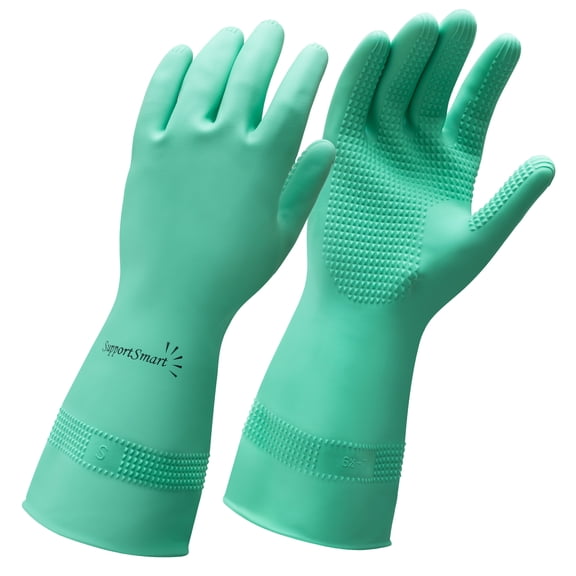 Donning Gloves for Compression Socks - Easy Donning & Doffing for Compression Stockings, Green 1 Pair - Large