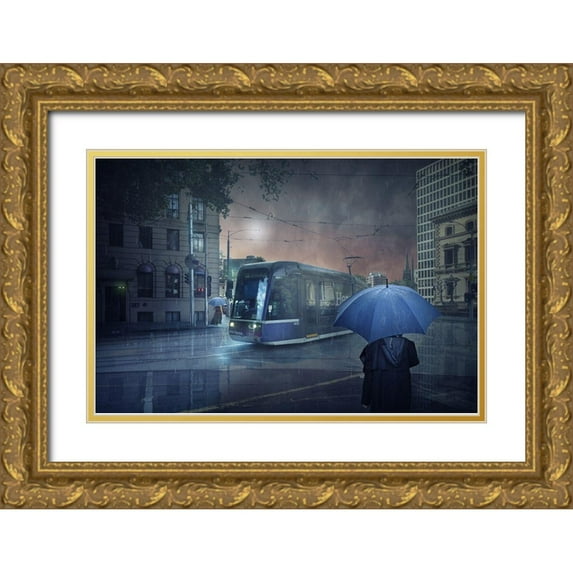 Donoghue, Adrian 32x23 Gold Ornate Wood Framed with Double Matting Museum Art Print Titled - The Long Goodbye 5