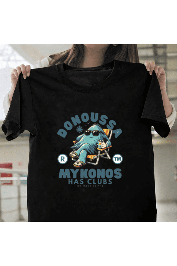 Donoussa Cliffs Beautiful Greece Coastal Landscape Travel Souvenir Unisex T-Shirt, up to size 3XL.