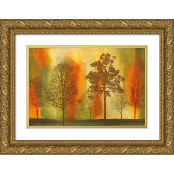 Donovan, Chris 14x11 Gold Ornate Wood Framed with Double Matting Museum Art Print Titled - Sunset I