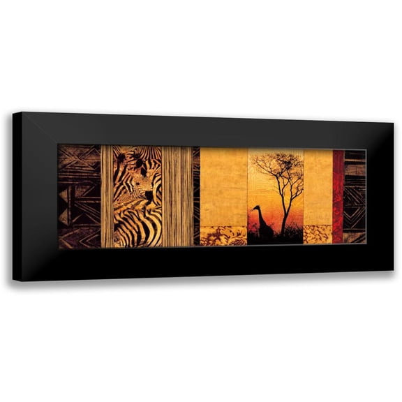 Donovan, Chris 14x7 Black Modern Framed Museum Art Print Titled - African Plains