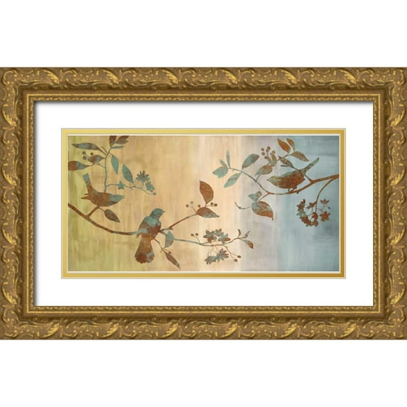 Donovan, Chris 14x9 Gold Ornate Wood Framed with Double Matting Museum Art Print Titled - Branching Out I