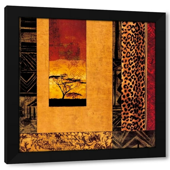 Chris Donovan 15x15 Black Modern Wood Framed Wall Art Titled - African Studies I