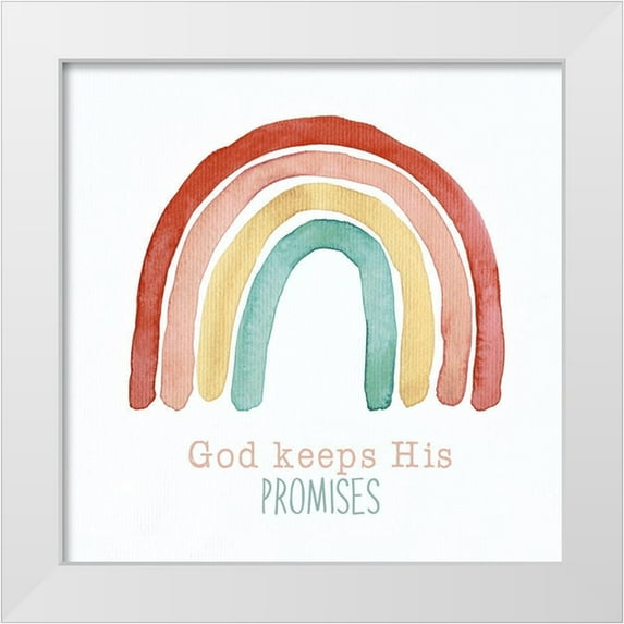 Donovan, Kelly 26x26 White Modern Wood Framed Museum Art Print Titled - God Keeps