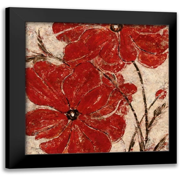 Donovan, Maria 15x15 Black Modern Framed Museum Art Print Titled - Red Passion I