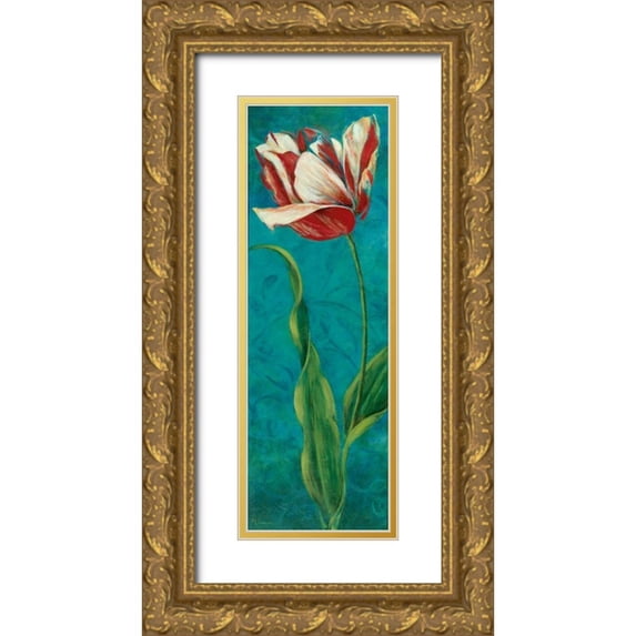 Donovan, Maria 7x14 Gold Ornate Wood Framed with Double Matting Museum Art Print Titled - Sultans Garden II