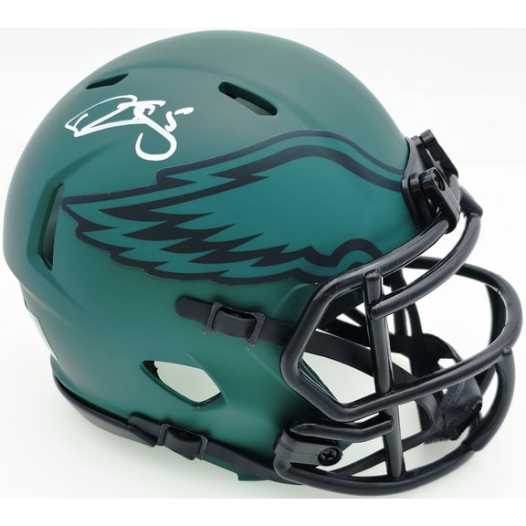 Donovan McNabb Autographed Philadelphia Eagles Rave Green Mini Helmet Beckett BAS Witness Stock #256863