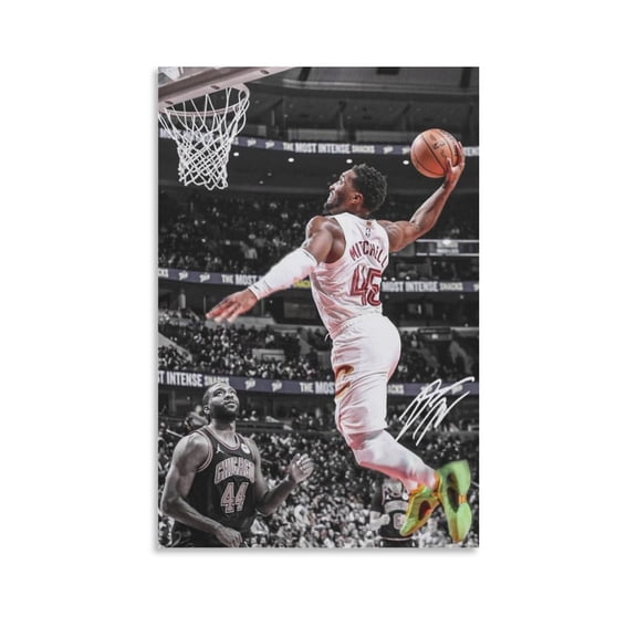 Donovan Mitchell Canvas Poster Room Aesthetic Poster Print Art Wall Painting Canvas Posters Gifts Modern Bedroom Decor 12x18inch(30x45cm)