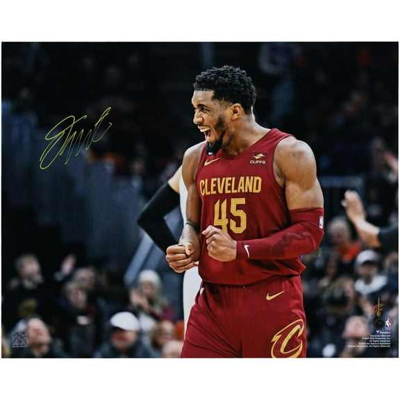 Donovan Mitchell Cleveland Cavaliers Autographed 16" x 20" 71-Point Game Celebration Photograph - Fanatics Authentic Certified