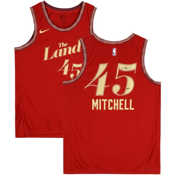 Donovan Mitchell Cleveland Cavaliers Autographed Wine 2023-2024 City Edition Swingman Jersey with "Spida" Inscription - Fanatics Authentic Certified