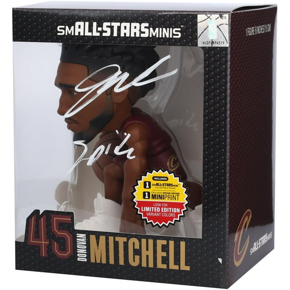 Donovan Mitchell Cleveland Cavaliers Autographed smALL-STARS Minis 6" Vinyl Figurine with "Spida" Inscription - Fanatics Authentic Certified