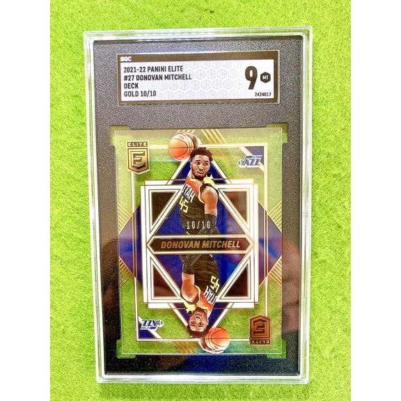 Donovan Mitchell GOLD # 10/10 CLEAR SSP CARD 2021 Elite DONOVAN MITCHELL DECK SP