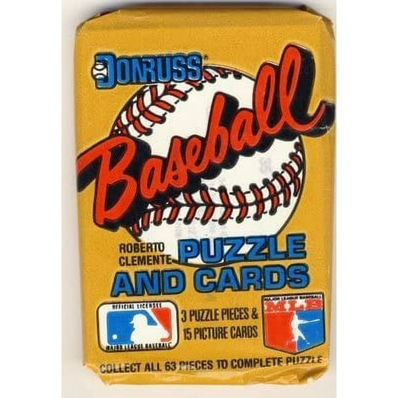 Donruss 1987 Baseball Cards - Wax Pack (1 Pack of 15 Cards + 3 Puzzle Pieces)