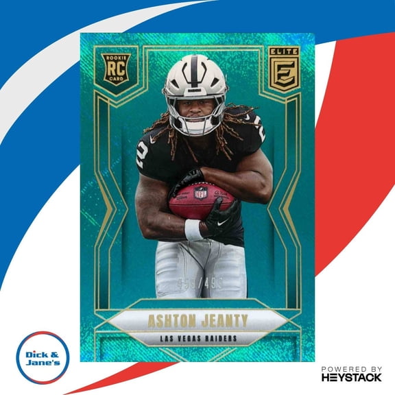 Panini Donruss Elite Ashton Jeanty #113 Base Rookies Teal Matrix Las Vegas Raiders Football Card