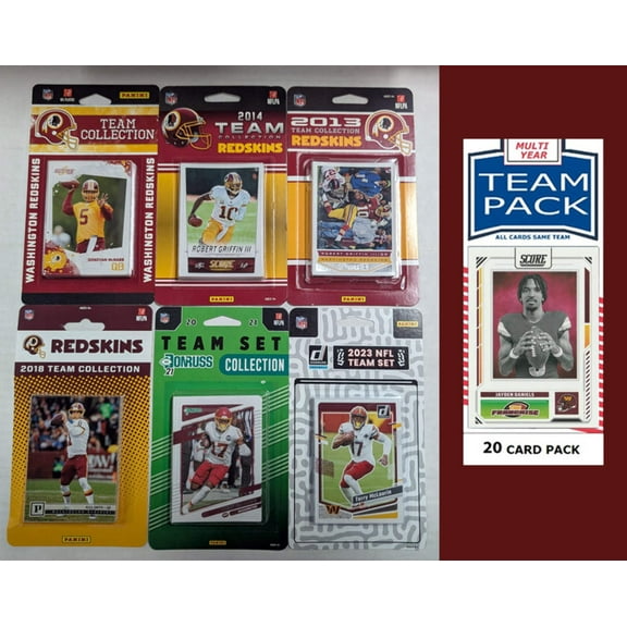 Donruss Washington Commanders Team Sets 2024 2023 2021 2019 2016 Multiyear
