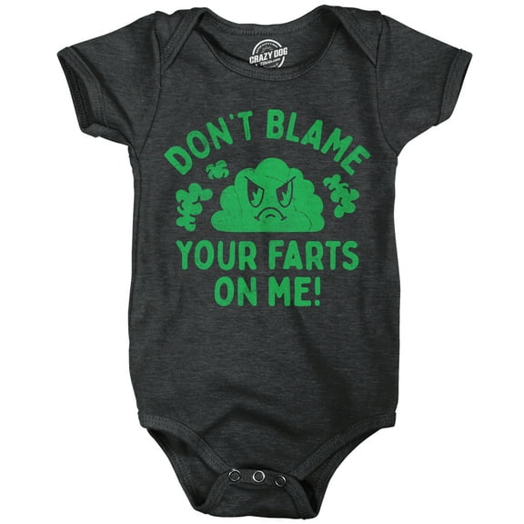 Dont Blame Your Farts On Me Baby Bodysuit Funny Sarcastic Graphic Novelty Jumper for Infants