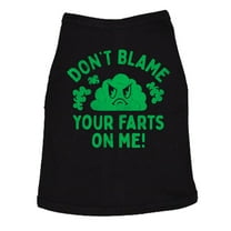Dont Blame Your Farts On Me Dog Shirt Funny Sarcastic Graphic Novelty Tee for Pets
