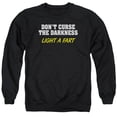 thumbnail image 1 of - Dont Curse Darkness - Crewneck Sweatshirt - X-Large, 1 of 2