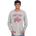 thumbnail image 1 of Dont Eat Friends Vegan Vegetarian Long Sleeve TShirt Men Women Brisco Brands X, 1 of 5