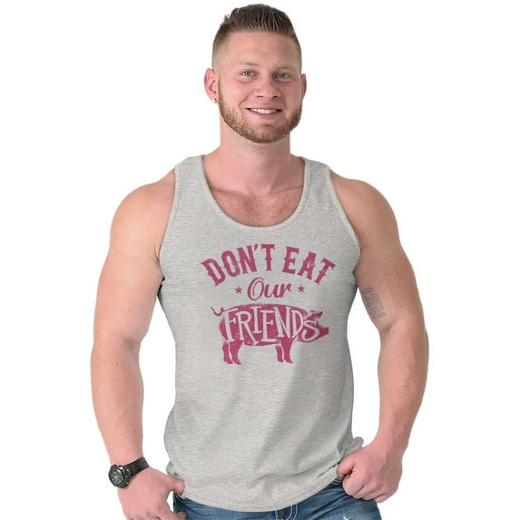 Dont Eat Friends Vegan Vegetarian Tank Top T Shirts Men Women Brisco Brands X