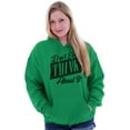 thumbnail image 1 of Dont Even Think About It Attitude Women Plus Size Graphic Pullover Hoodie Brisco Brands 5X, 1 of 3