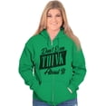 thumbnail image 1 of Dont Even Think About It Attitude Zip Hoodie Sweatshirt Women Brisco Brands L, 1 of 6