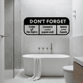 thumbnail image 1 of Dont Forget Turn Off The Lights Change Toilet Paper Roll Bathroom Rules Vinyl Wall Art Sticker Decal Rest Room Comfort Room Signage Ladies Gentlemen Toilet Room Wall Design Reminder Size(8x20 inch), 1 of 3
