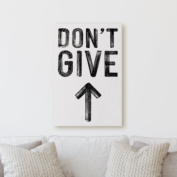 Dont Give Up, Sign Work Office Inspiration Hustle Passion Goals Motivation Wall Decor Poster, Poster Only