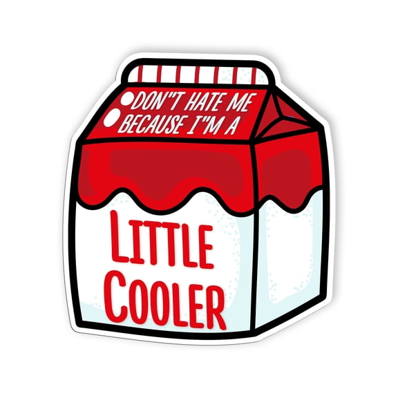 Dont Hate Me Cause Im A Little Cooler Stickers Funny Quote Meme Stickers Waterproof Vinyl Decals for Car Truck Laptop Helmet Water Bottles Bicycle Luggage Stickers(4 inch)