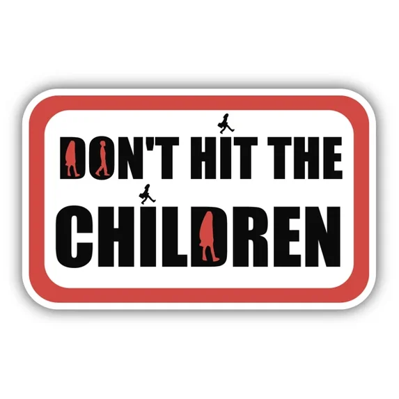 Dont Hit The Children Sticker Phone Decal Water Bottle Stickers Car ...