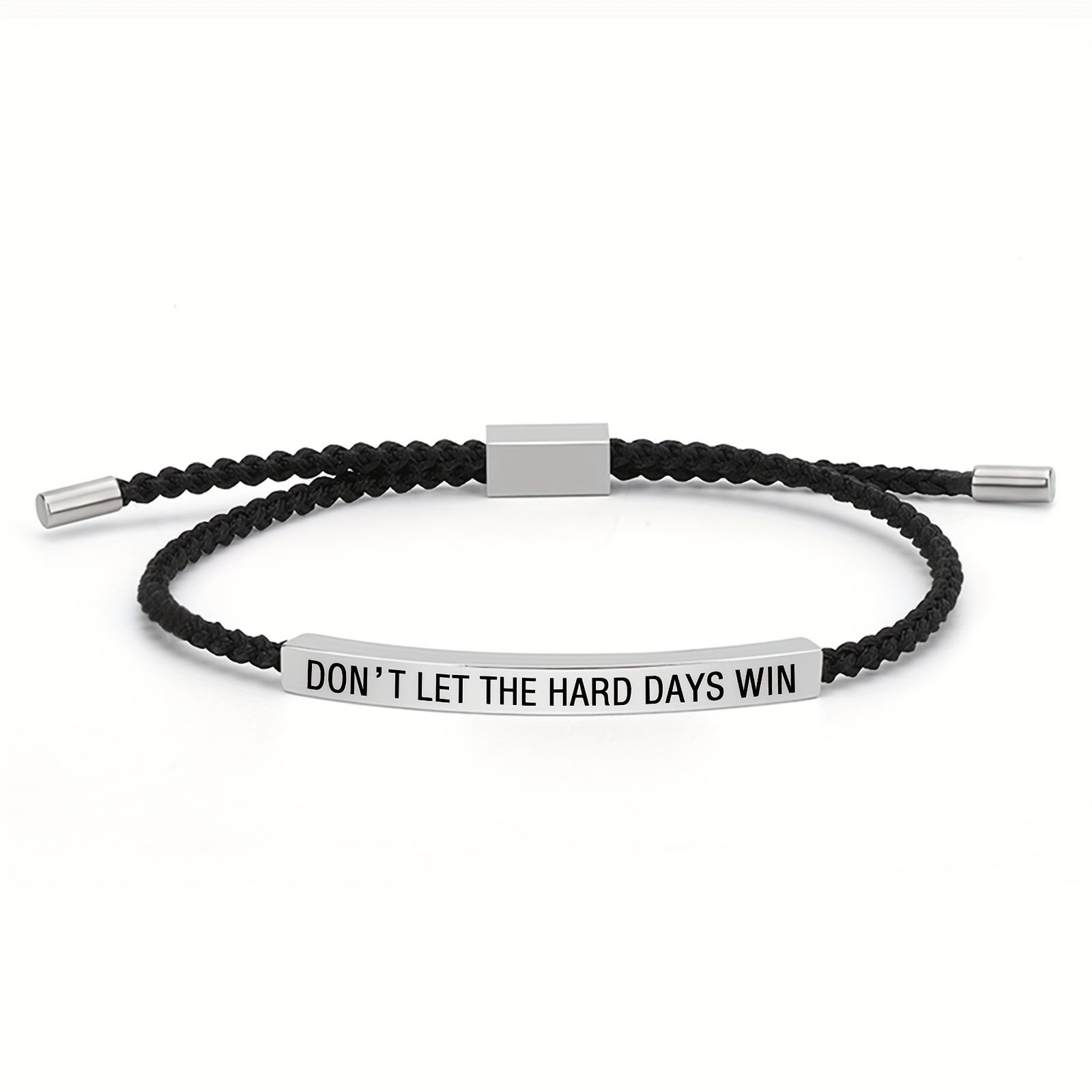 Jvvsci Llavero Inspirador Con Texto En Inglés "Don't Let The Hard Days Win", Joyería Inspiradora Para Amigos, Mejores Amigas Y Hermanas, Plateado