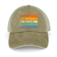 thumbnail image 1 of Dont Let The Hard Days Win Khaki Hat Adjustable Funny Fashion Unisex Baseball Cap for Men Women, 1 of 7