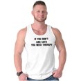 thumbnail image 1 of Dont Like Cats You Need Therapy Funny Plus Size Graphic Tank Top Brisco Brands 3X, 1 of 5